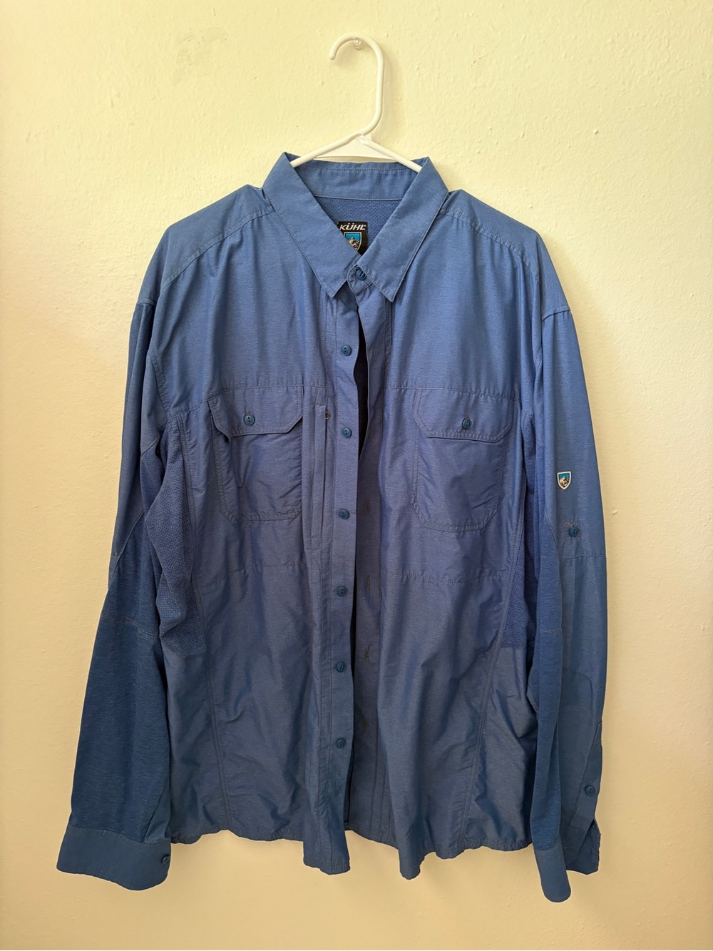Kuhl Men's Long Sleeve Button-Down Shirt Blue